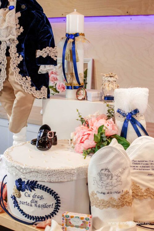Set complet botez (trusou) - Fabrizio - bleumarin - imagine 4