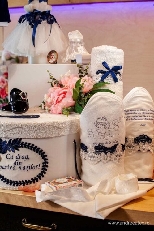 Set complet botez (trusou) - Ralph - bleumarin - imagine 2