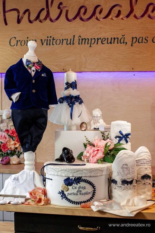 Set complet botez (trusou) - Ralph - bleumarin - imagine 9