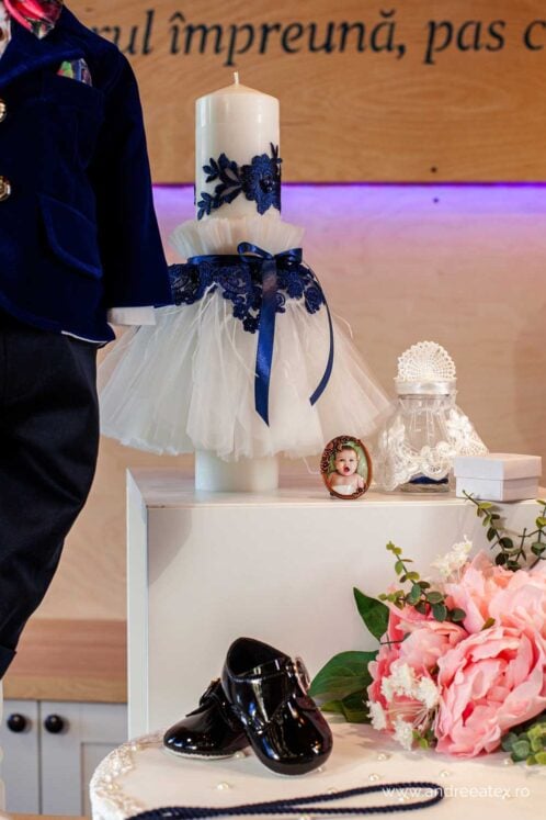 Set complet botez (trusou) - Ralph - bleumarin - imagine 3