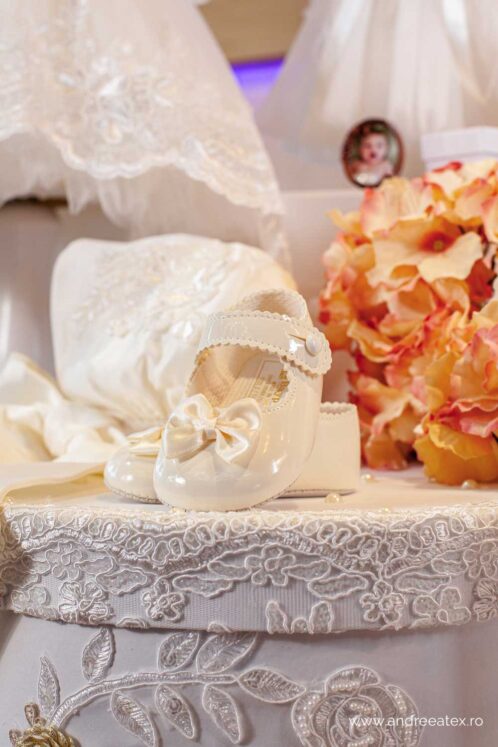 Set complet botez (trusou) - Caroline - ivoire (mânecă lungă) - imagine 12
