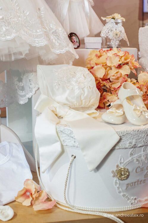 Set complet botez (trusou) - Caroline - ivoire (mânecă lungă) - imagine 11