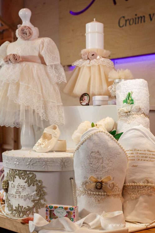 Set complet botez (trusou) - Cozette (mânecă 3/4) - imagine 2