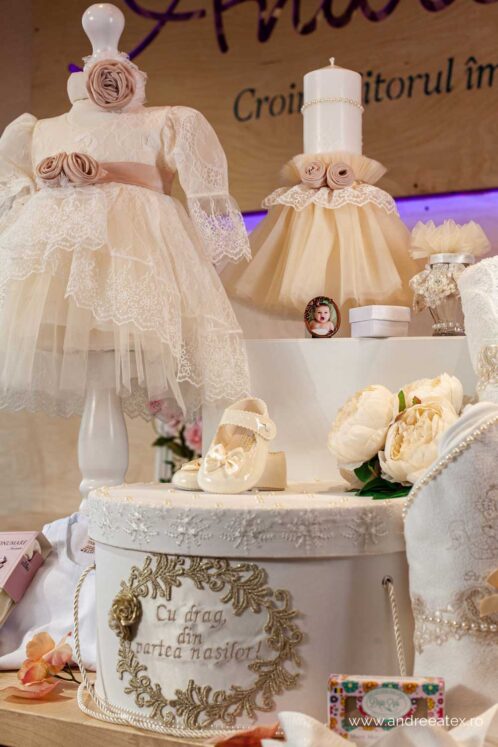Set complet botez (trusou) - Cozette (mânecă 3/4) - imagine 9