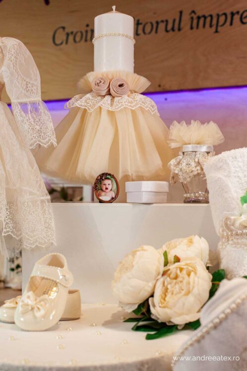 Set complet botez (trusou) - Cozette (mânecă 3/4) - imagine 6