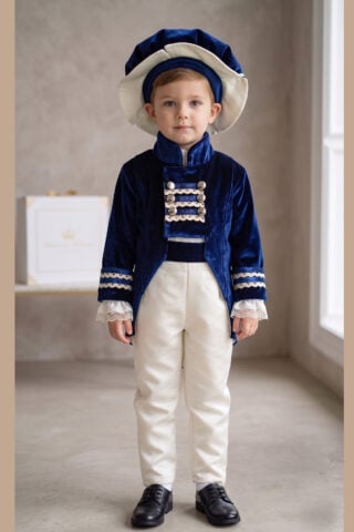 Costum Redingotă (1-4 ani) - bleumarin
