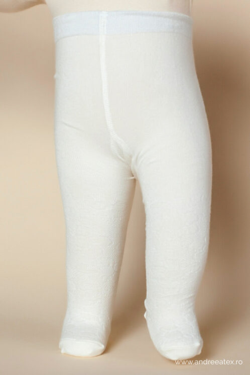 Ciorăpei bebe model dantelat 1200 - ivoire - imagine 3