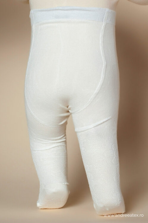 Ciorăpei bebe model dantelat 1200 - ivoire - imagine 2