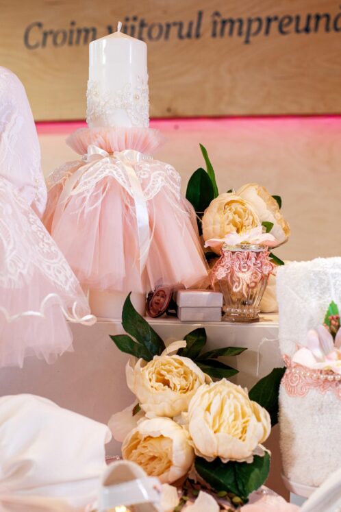 Set complet botez (trusou) - Miss Coco - roz (mânecă lungă) - imagine 8