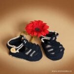 Săndăluțe croșetate Băieți - bleumarin