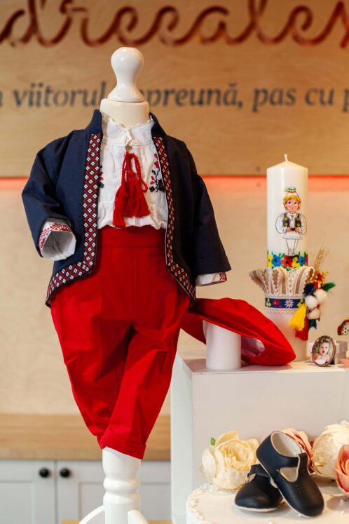 Set complet botez (trusou) - Cătălin - sacou bleumarin - imagine 4