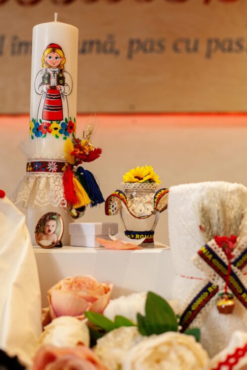 Set complet botez (trusou) - Costum tradițional fete - vestă - imagine 5