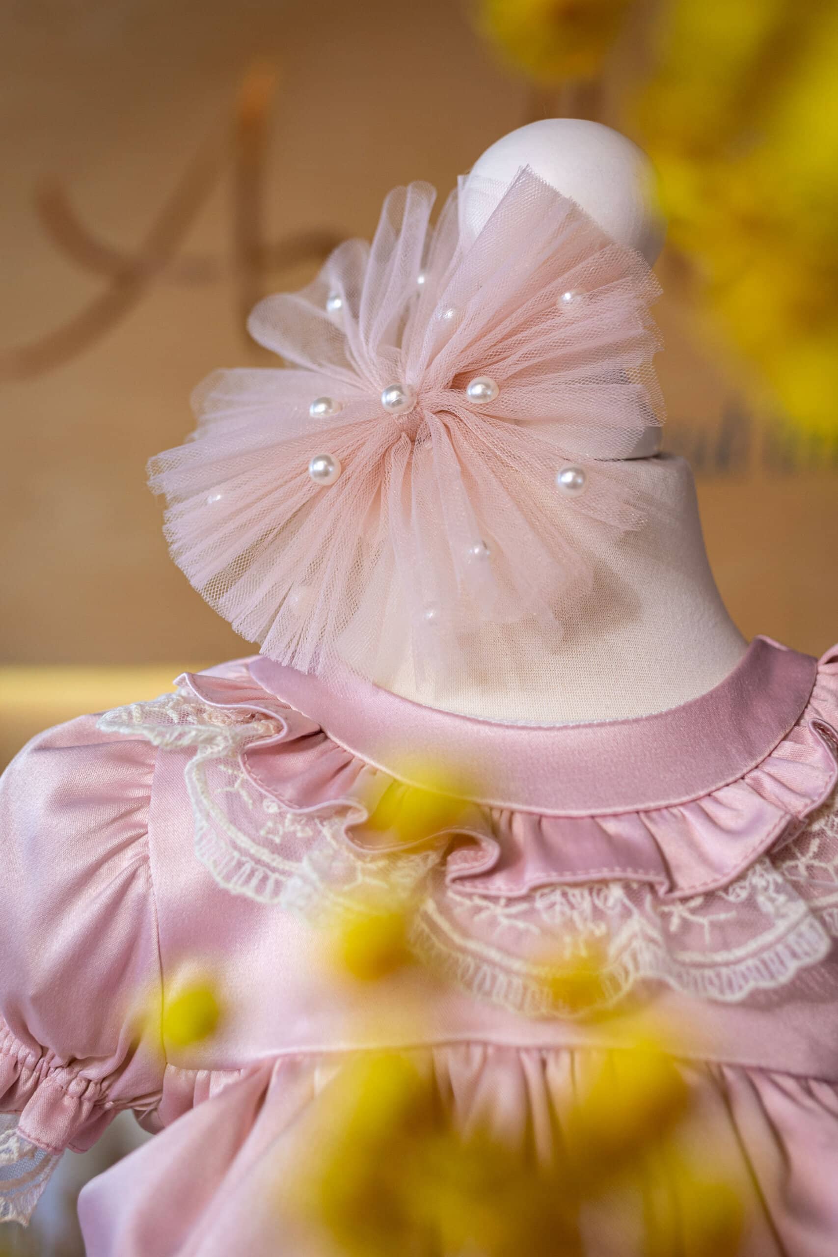 Set complet botez (trusou) - Micuța Crăiasă - roz - Volane Vintage 19 Set complet botez (trusou) - Micuța Crăiasă - roz - Volane Vintage - imagine 19