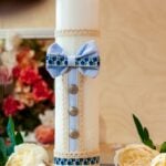 Lumânare botez A4 - Jules - Bleu