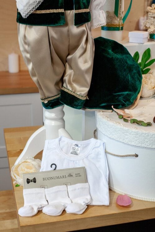 Set complet botez (trusou) - Micul Marchiz - verde - imagine 9