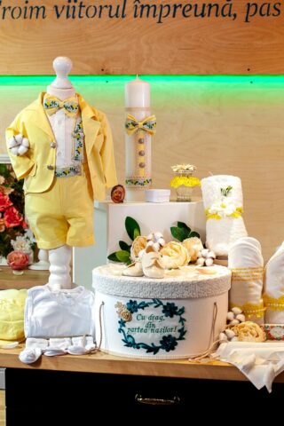 Set complet botez (trusou) - Jules - galben