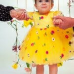 Botoșei croșetați Floare - galben