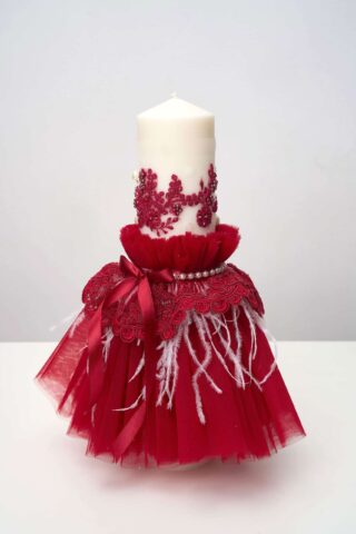 Lumanare De Botez Botez Fete Burgundy