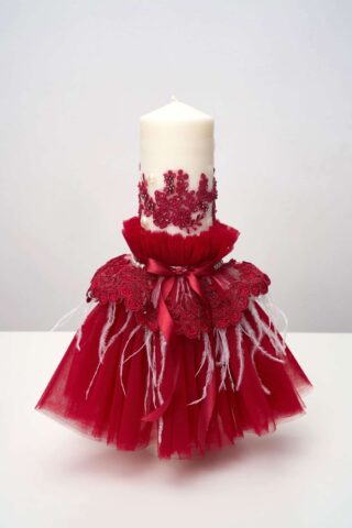 Lumanare De Botez Botez Fete Burgundy