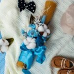 Lumânare Andreeatex X Floral Symmetry - ceară naturală tip fagure (tematică bleu)