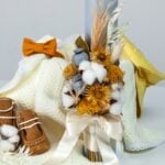 Lumânare Andreeatex X Floral Symmetry - parafină color, flori bej