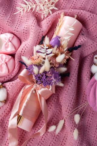 Lumânare Andreeatex X Floral Symmetry – parafină color roz