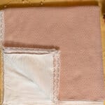 Păturică Tricotată dublată cu bumbac - Roz Vintage