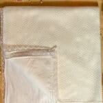 Păturică Tricotată dublată cu bumbac - Ivoire