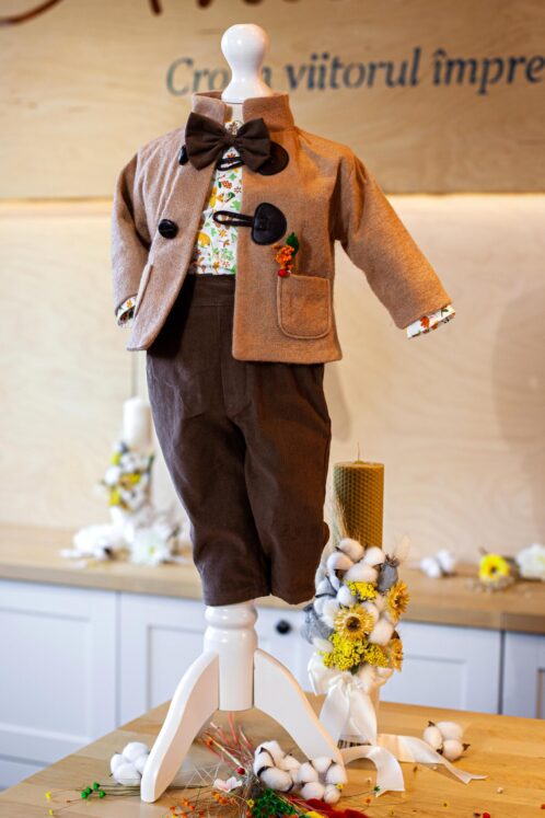 Costum Leon - bej - imagine 14