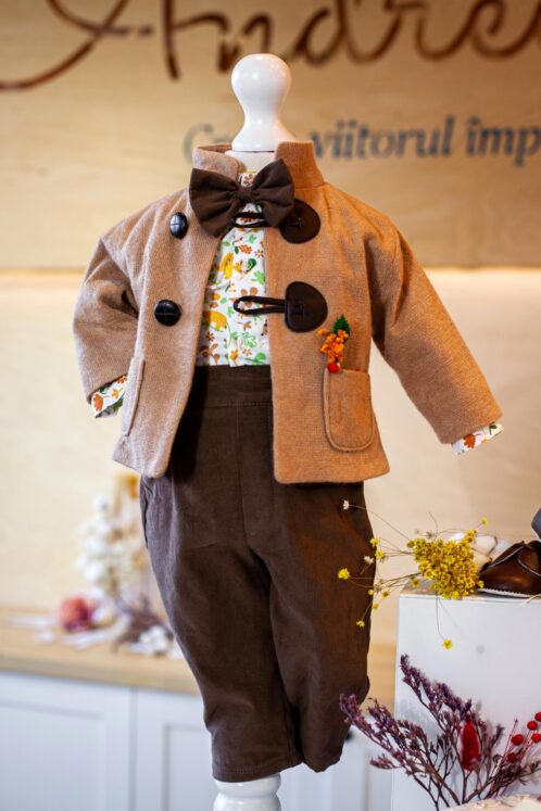 Costum Leon - bej - imagine 4