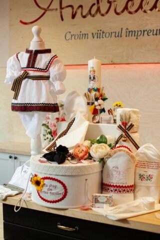 Set complet botez (trusou) - Costum tradițional băieți - jachetă