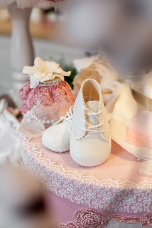 Set complet botez (trusou) - Milla cu capă - roz vintage - imagine 7
