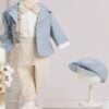 Costum De Botez Baieti Cu Bretele Romeo Gri