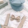 Costum De Botez Baieti Cu Bretele Romeo Gri