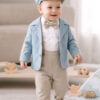 Costum De Botez Copii Costum Albastru Pantaloni Bleumarin Gri