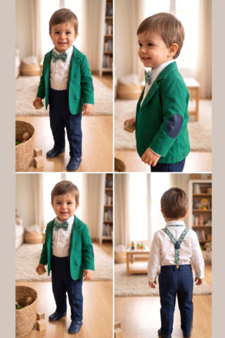 Costum Romeo (1-4 ani) verde
