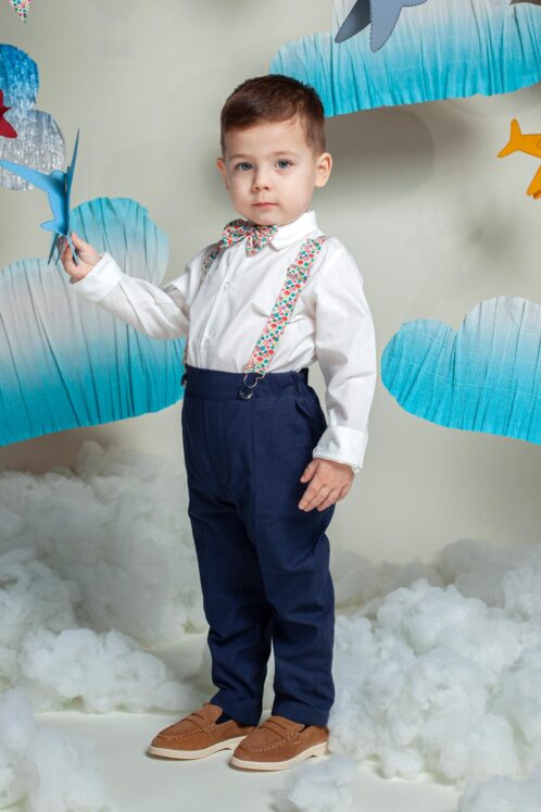 Costum Romeo (1-4 ani) bleu ștrumf - imagine 3