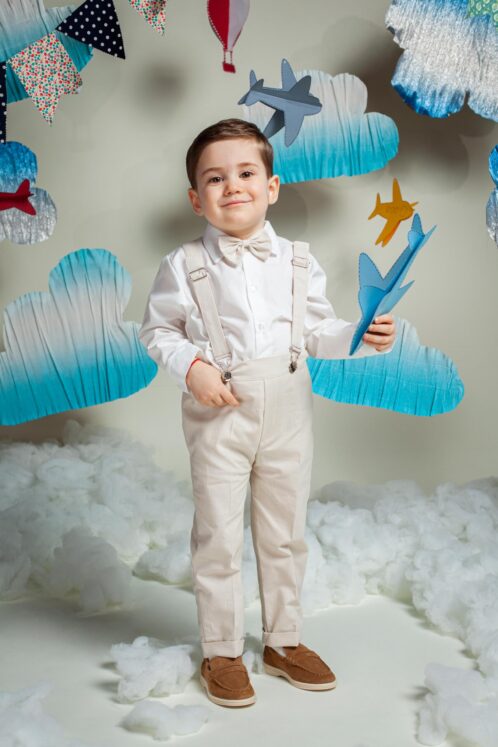 Costum Romeo (1-4 ani) gri mentă - imagine 4