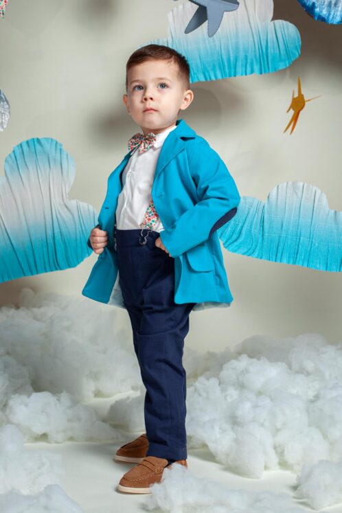 Costum Romeo (1-4 ani) bleu ștrumf - imagine 2
