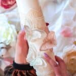 Lumânare botez A7 - fluturi - ivoire