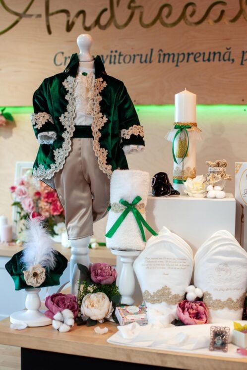 Set esențial botez (trusou) - Fabrizio - verde - imagine 2