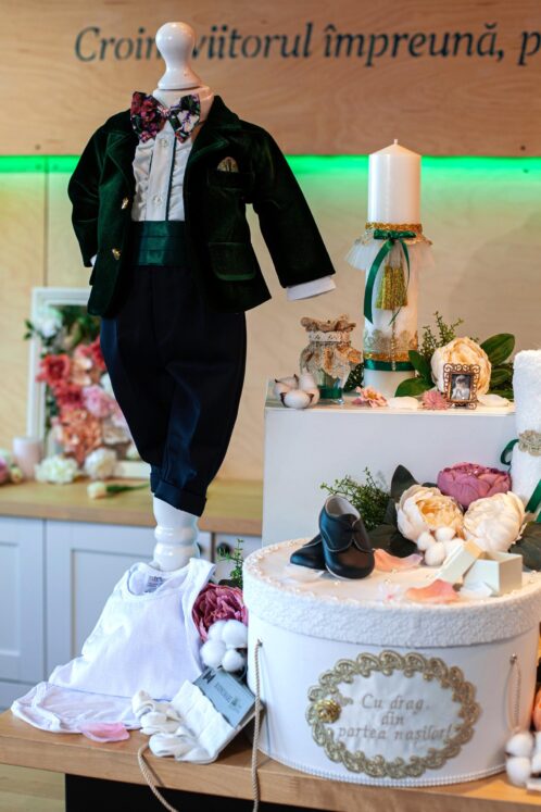 Set complet botez (trusou) - Ralph - verde - imagine 2