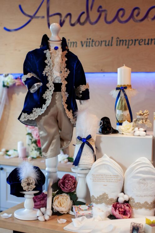 Set esențial botez (trusou) - Fabrizio - bleumarin - imagine 2