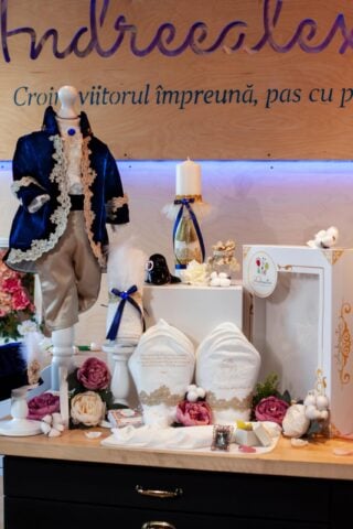 Set esențial botez (trusou) - Fabrizio - bleumarin