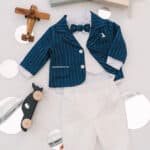 Costum Sebastian - albastru cu dungi