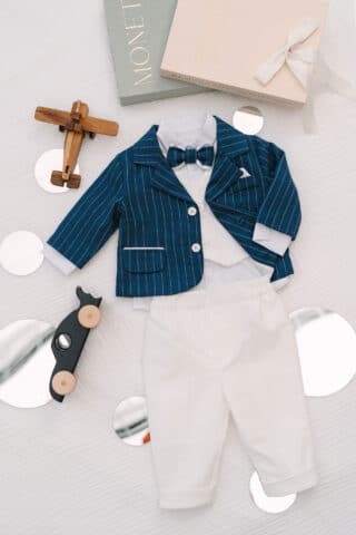 Costum Sebastian - albastru cu dungi