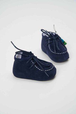 Mocasini Botez Piele Intoarsa Bleumarin 2