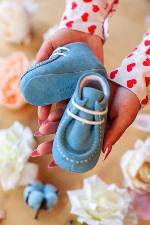Mocasini piele naturală - bleu - imagine 5