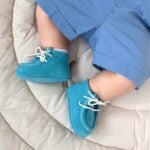 Mocasini piele naturală - bleu