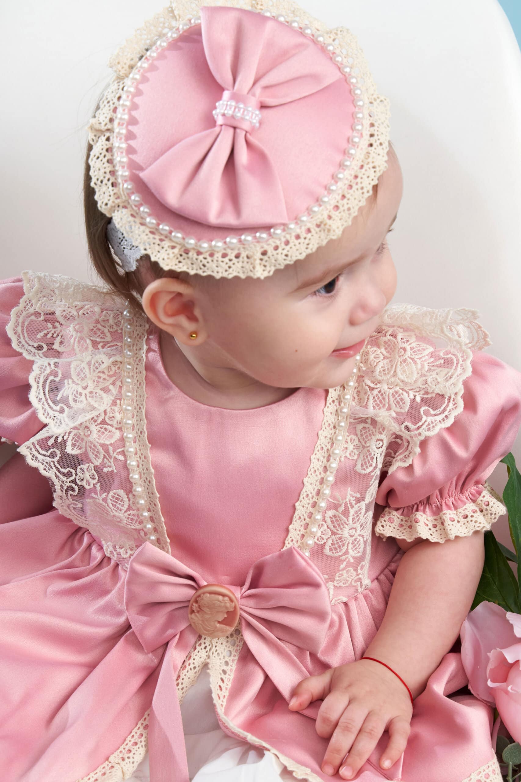 Rochiță Emily - roz vintage (mânecă scurtă) 2 Rochiță Emily - roz vintage (mânecă scurtă) - imagine 2